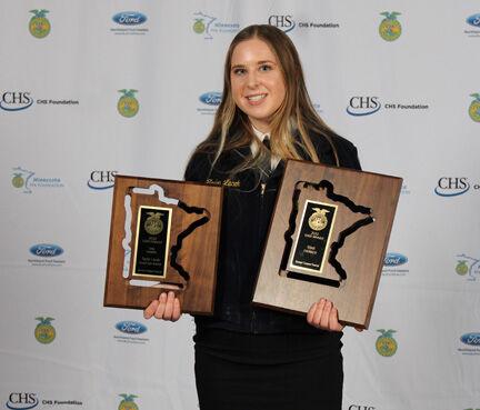 Star Farmer for 2022 is Taylor Lacek of Russell-Tyler-Ruthton FFA