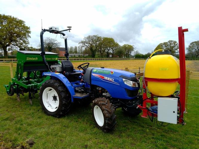 An Iseki tractor is converted into an autonomous robot