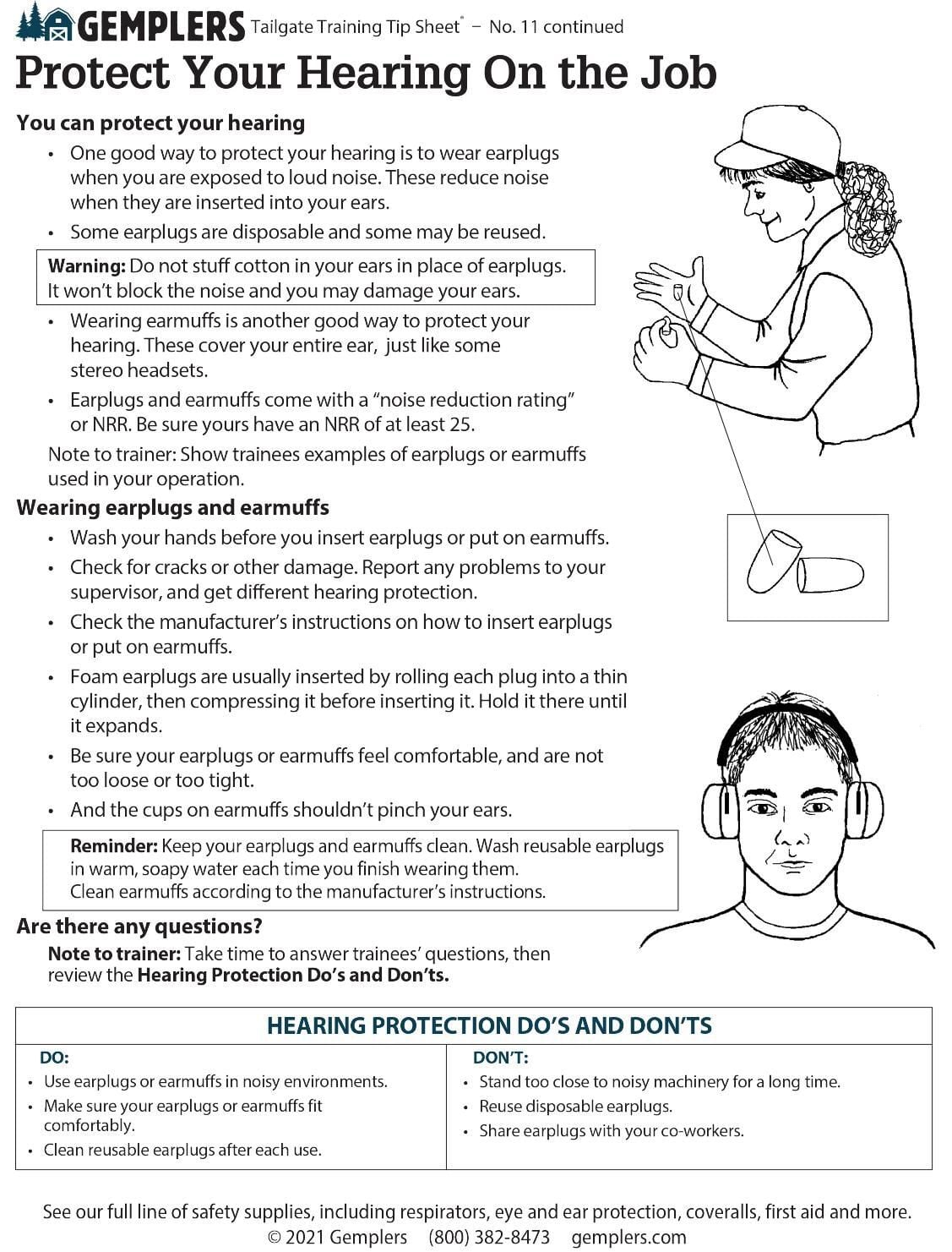 Protect Your Hearing on the Job page 2- English