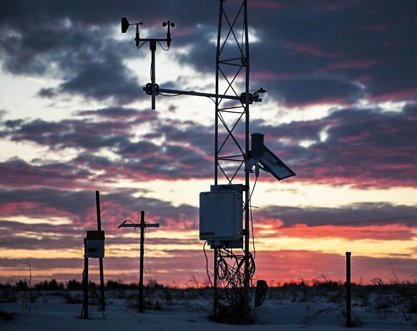 Weather station at UW-Arlington Agricultural Research Station