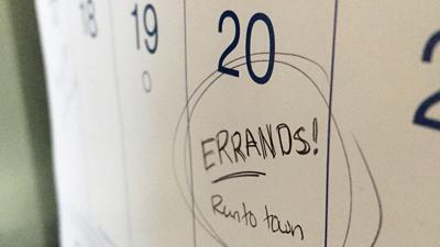 Planning Ahead To Run Errands Part Of Rural Life Errands Calendar