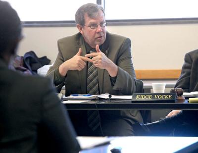 GAB director and general counsel Kevin Kennedy talks to board members (copy)