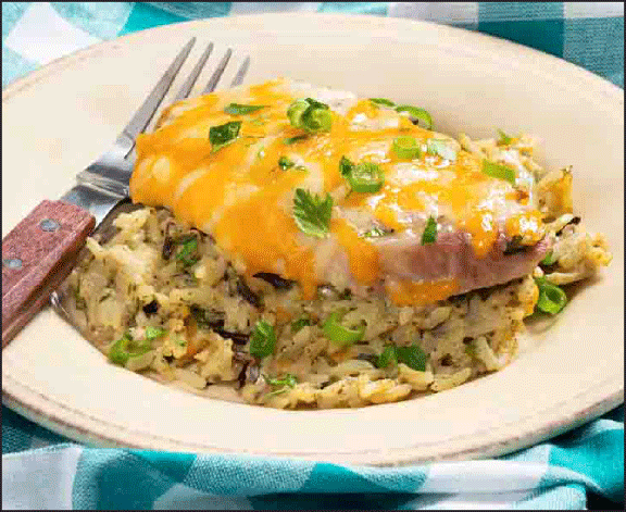 Pork Chop and Mushroom Wild Rice Casserole