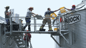 firefighters and grain bin rescue