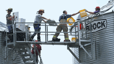 firefighters and grain bin rescue