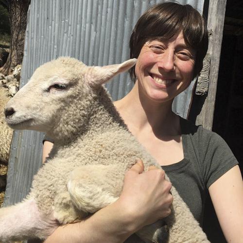 Lauren Langworthy with lamb
