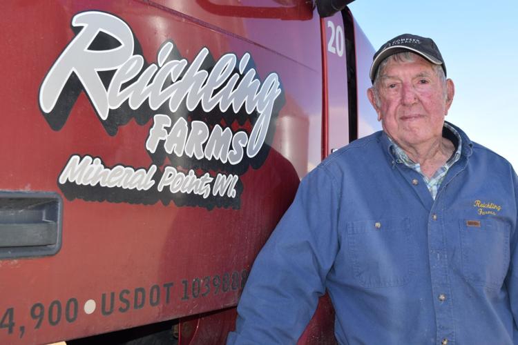 David Reichling with grain truck