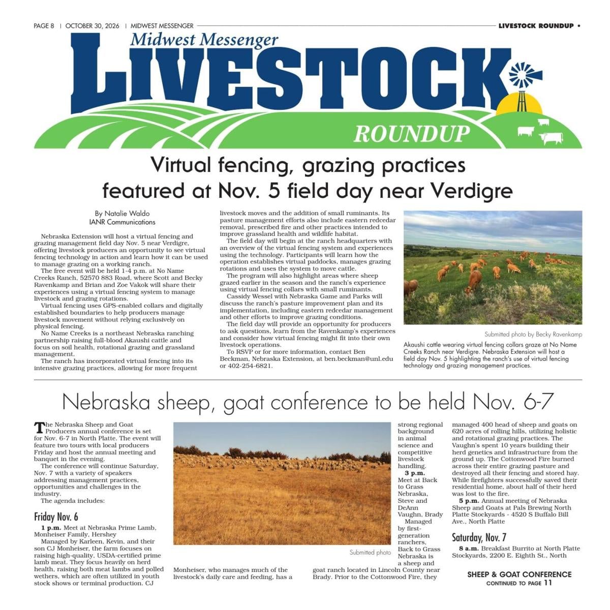 Livestock Roundup 10-30-26