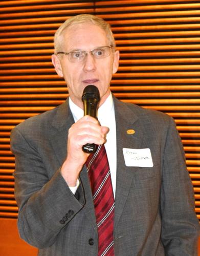 Roger Johnson speaking at reception prior to American Antitrust Institute program