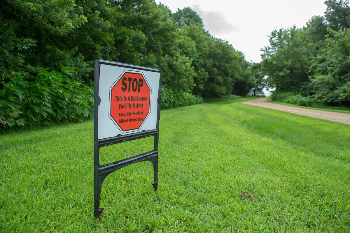 Denmark biosecurity sign