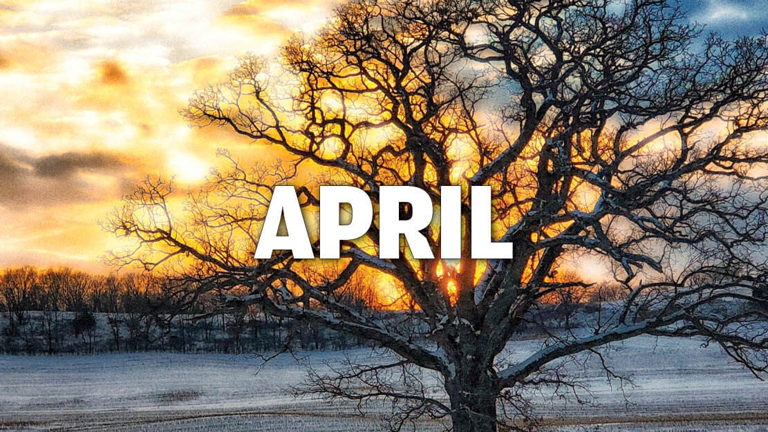 April calendar image graphic
