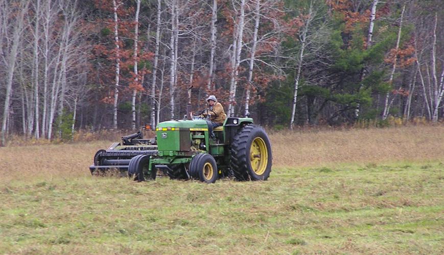 Tractor in field