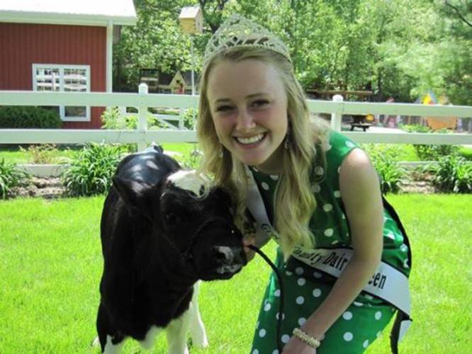 Mariah Martin bonds with a calf