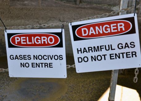Manure pit warning signs