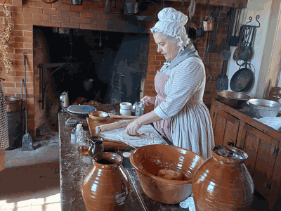 lady preparing biscuits