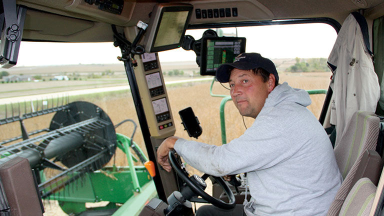 Greg Alber in cab