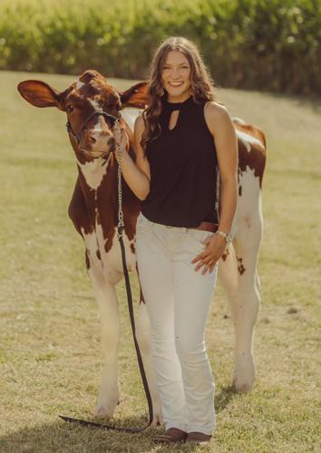 Lauren Breunig and her heifer Aleah
