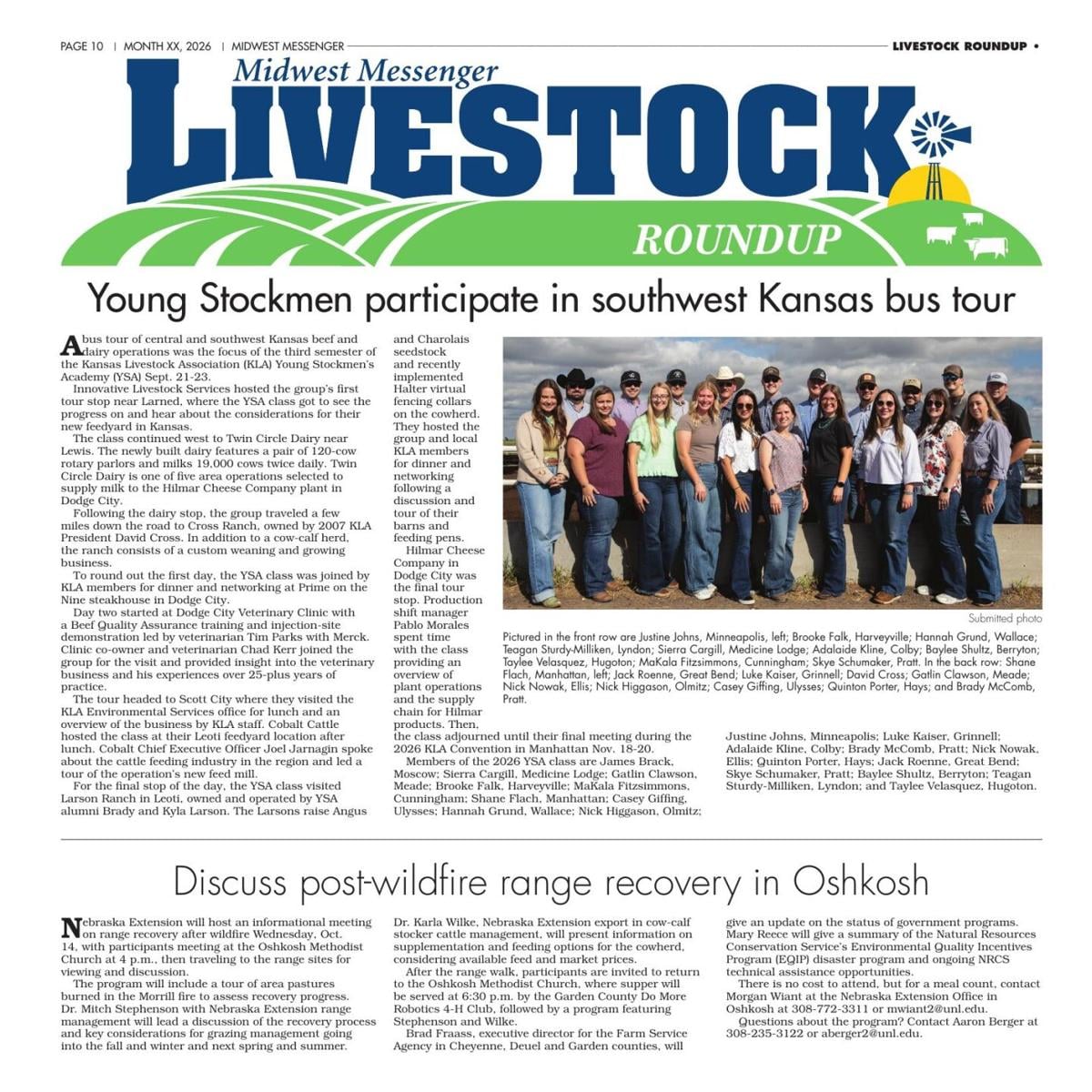 Livestock Roundup 10-02-26
