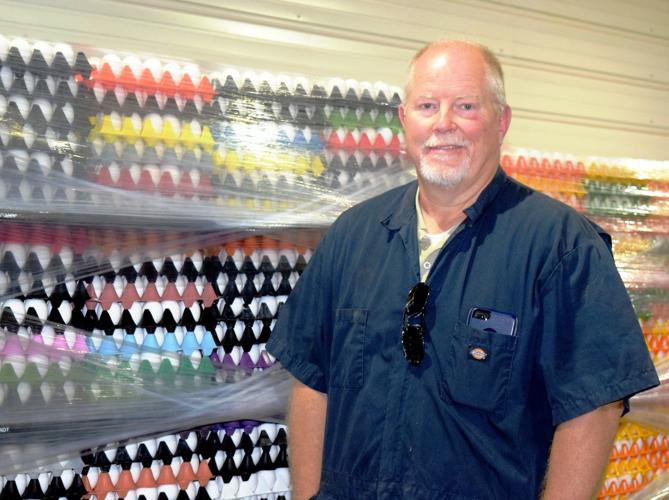 Scott Schneider in egg storage area