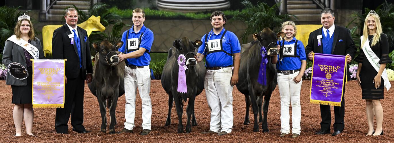Junior champion and reserve junior champion of 2023 International Junior Jersey Show