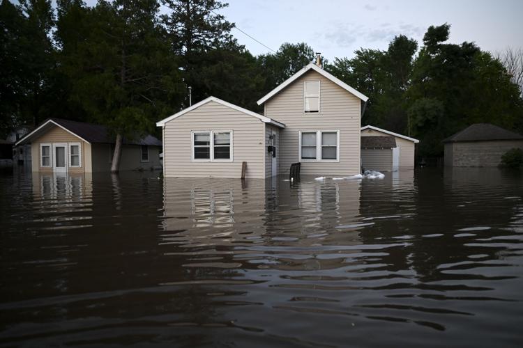House under water