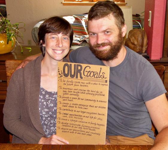 Lauren and Caleb Langworthy write goals for farm