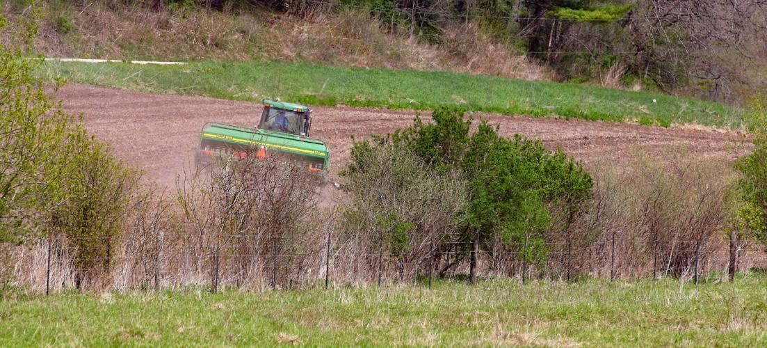 Tractor in field
