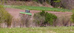 Tractor in field