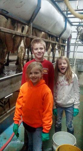 Zimmermanns' three older children in parlor