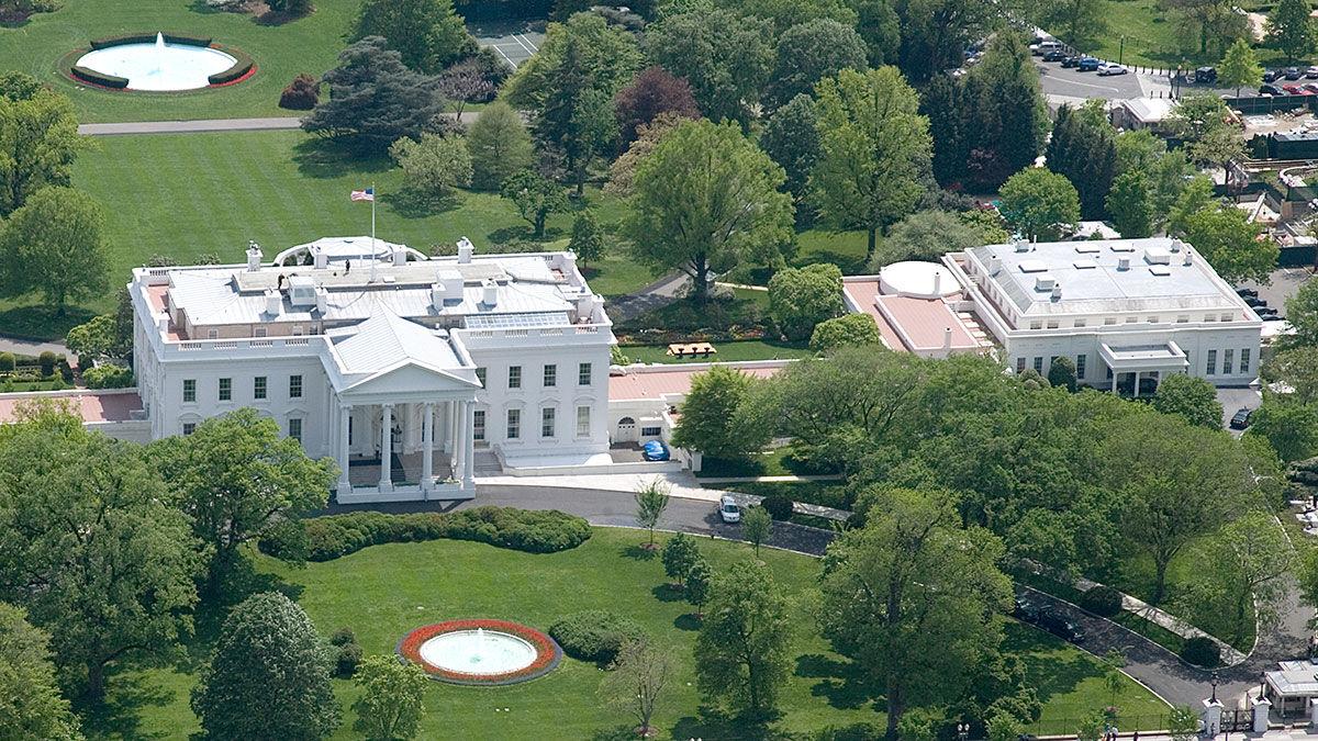 White house aerial photo