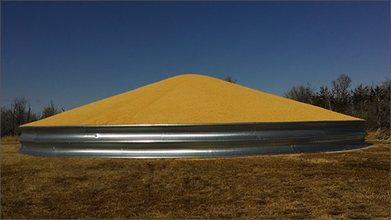 Temporary corn storage