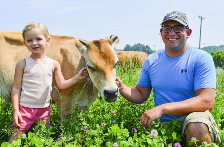 Claire Clary, 3, Brownie and  Austin Clary