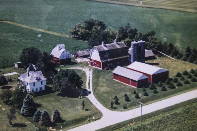 Aerial view of Persinger farm