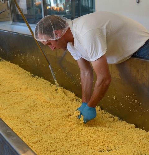 Ron Henningfeld monitors cheese curds