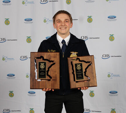 Star in Production Placement is Kyle Hagen, Glencoe-Silver Lake FFA