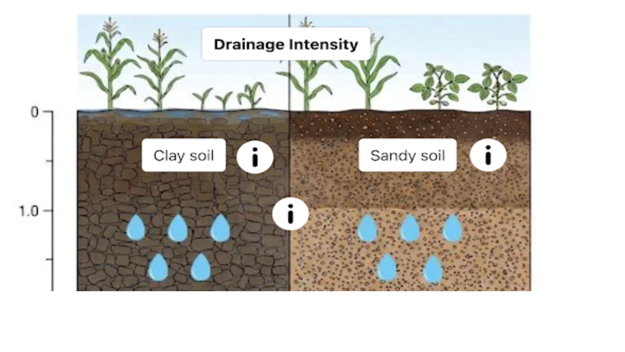 Drainage intensity graphic
