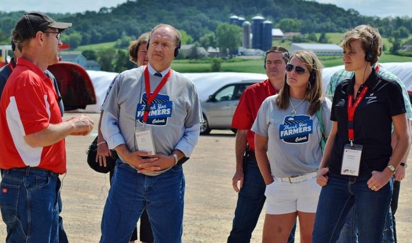 Mitch Breunig talks to NASDA tour at Mystic Valley Dairy