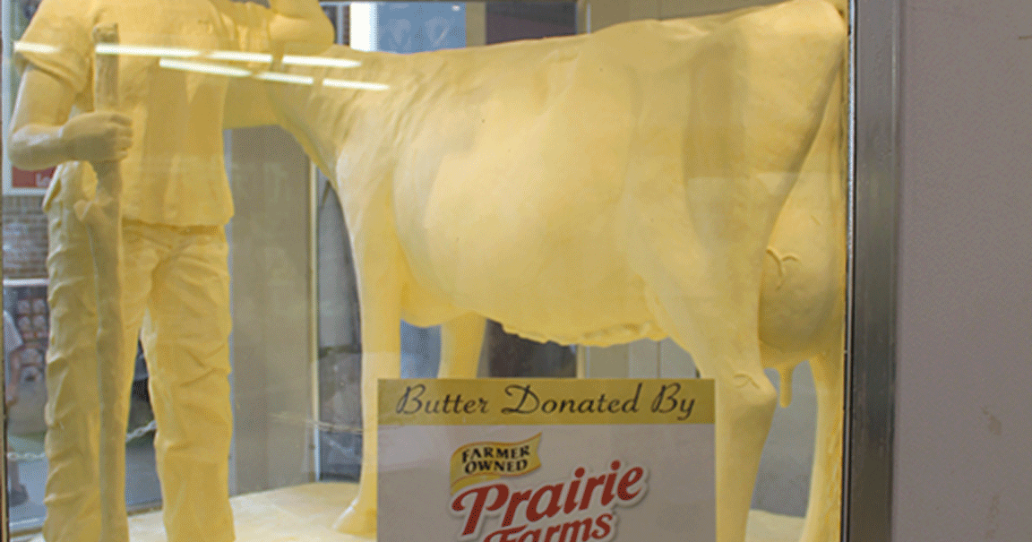 butter cow sculpture