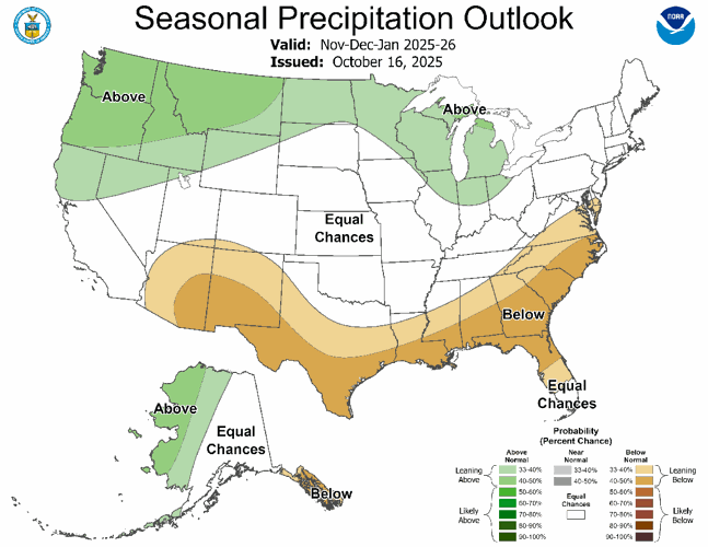 US precipitation outlook