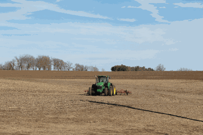tractor in field tillage