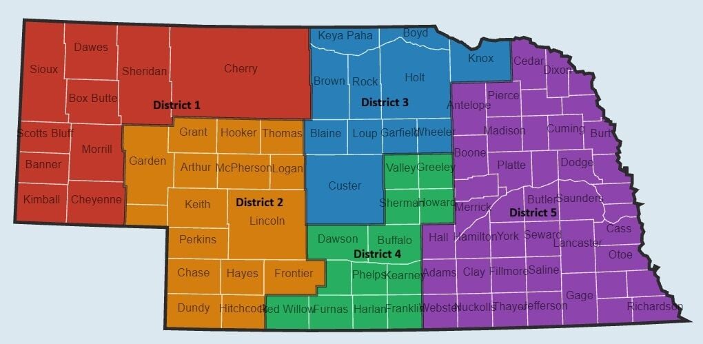 Nebraska Brand Committee Map 2026