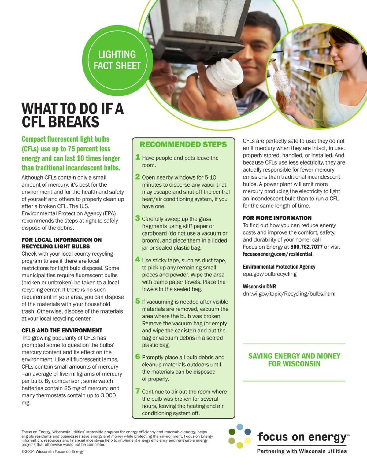 What to do if a CFL bulb breaks