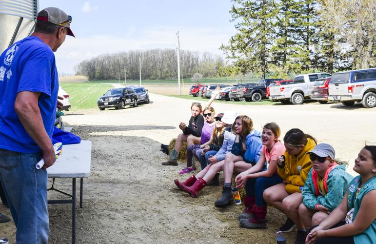 John Haag speaking to Girl Scouts