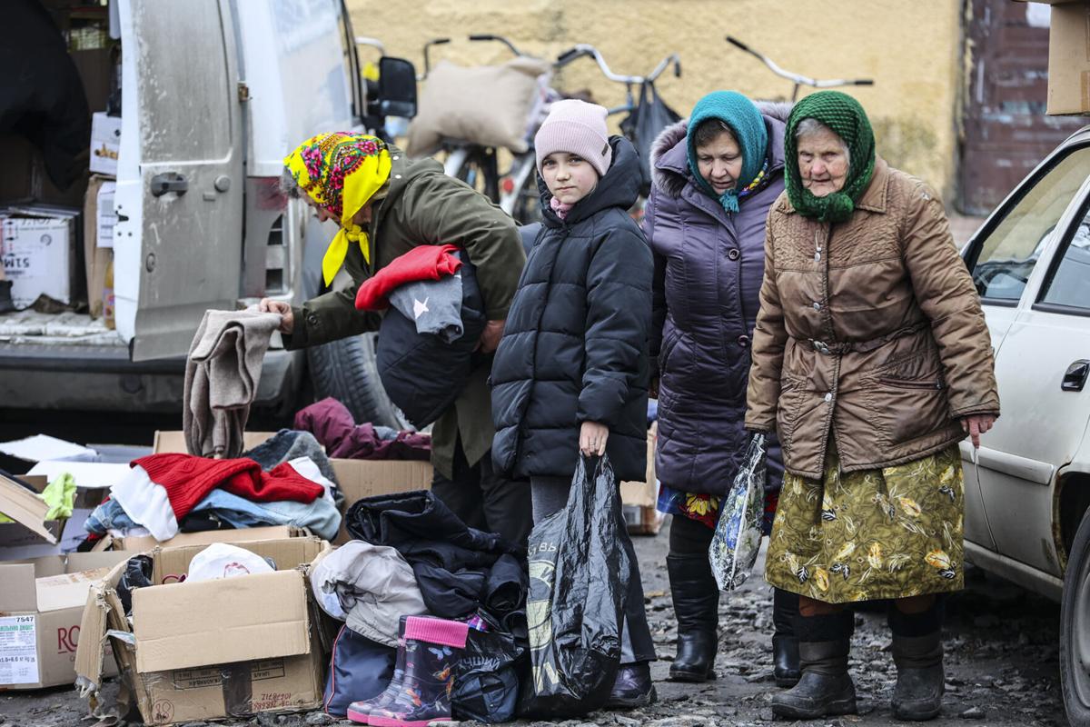 Aid station in Ukraine