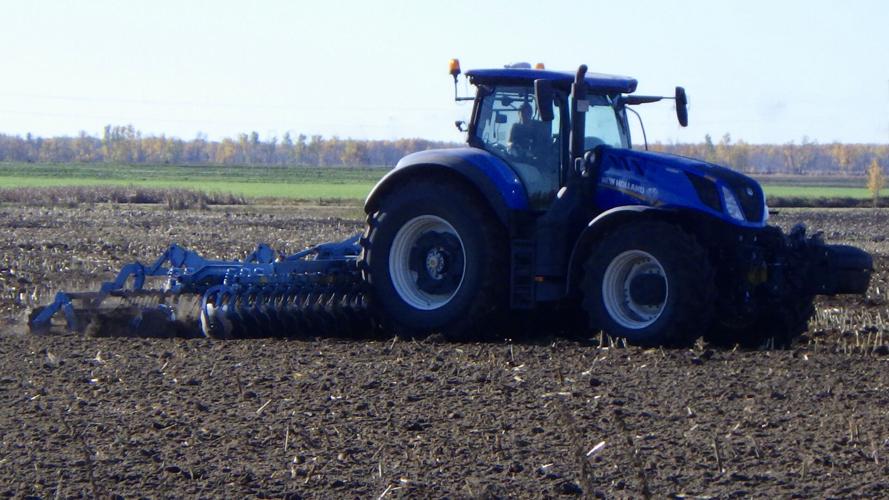 Tractor in field