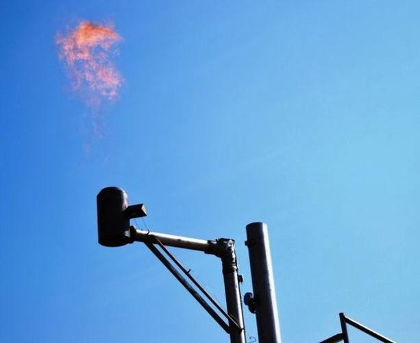 Flare at end of anaerobic digester