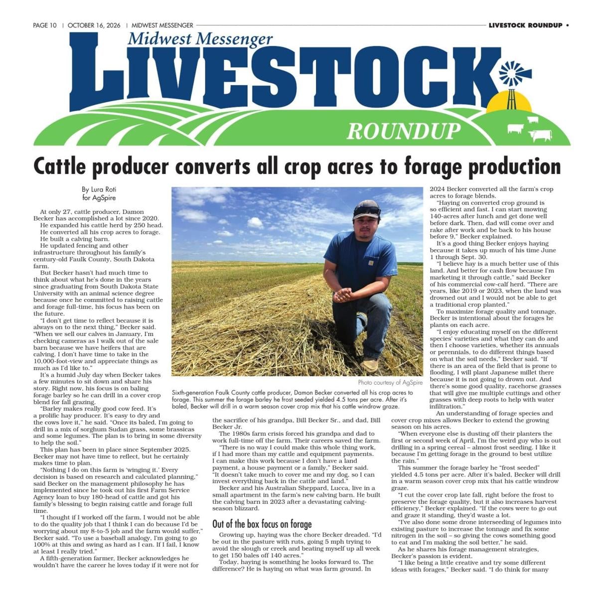 Livestock Roundup 10-16-26