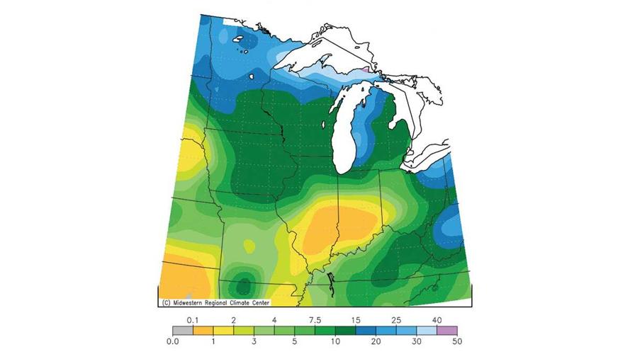 The measure of snowfall Dec. 27, 2021, through Jan. 25.