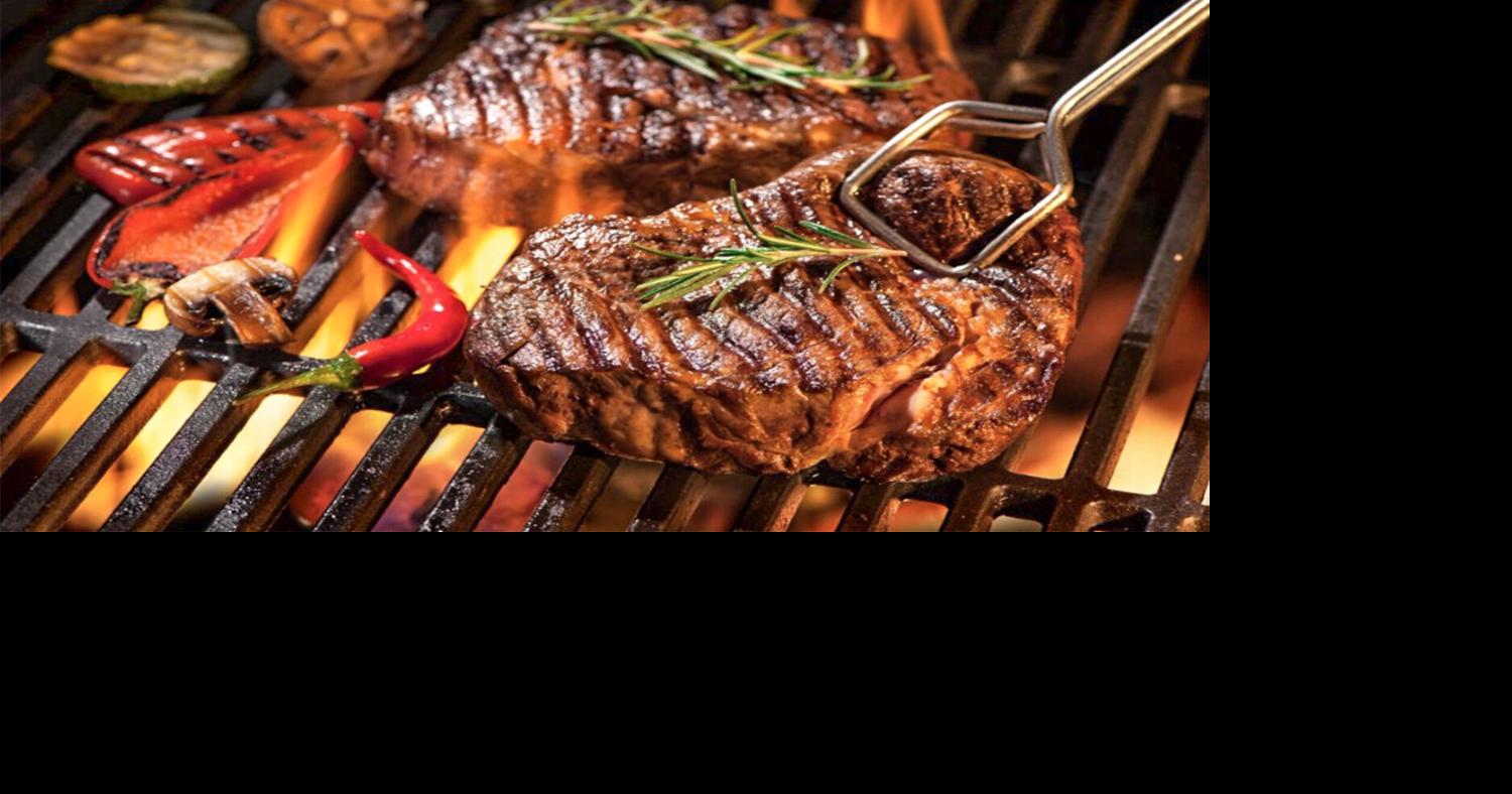 Steaks on grill