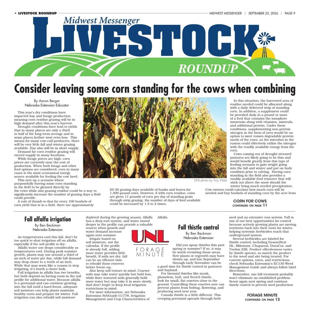 Livestock Roundup 09-25-26